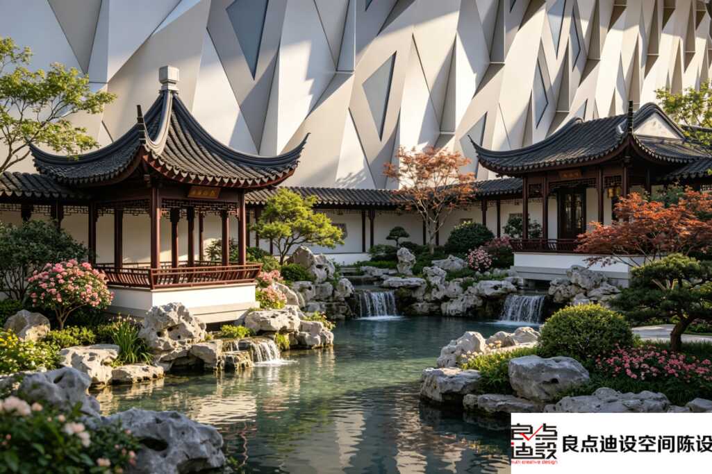当代建筑里的江南园|把山水意境藏进售楼处景观设计